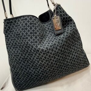 Vintage Coach Black Tote Bag